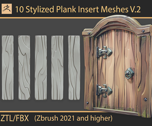 Stylized Plank Insert Meshes V.2