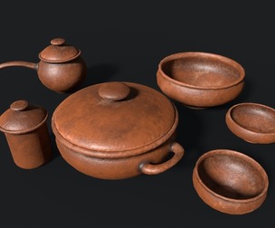 Antique clay pot