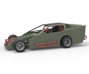 Vintage Asphalt Modified stock car V4 Scale 1:25
