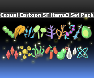 Casual Cartoon SF Items3 Set Pack