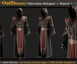 Fantasy Outfit-Models+Materials