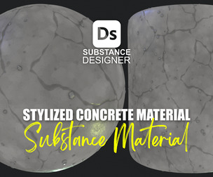 Stylized Cracked Concrete Material 02