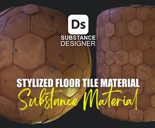Stylized Floor Tiles Material 04
