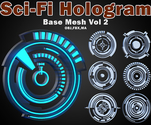 Sci-fi Hologram Base Mesh Vol 2