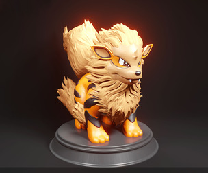 ARCANINE POKEMON - 3D PRINTING MODEL STL