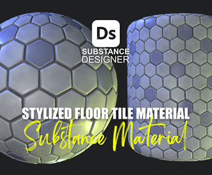 Stylized Floor Tiles Material 06