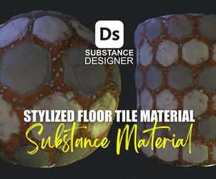 Stylized Floor Tiles Material 13
