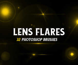Lens Flares Photoshop Brushes
