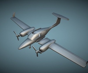 Diamond DA42 Twin Star - 3D Printable Model