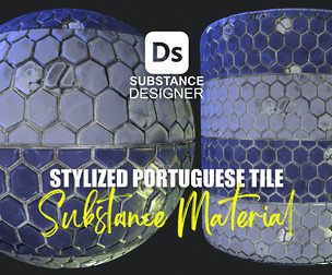 Stylized Portuguese Tiles Material 01