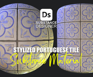 Stylized Portuguese Tiles Material 02