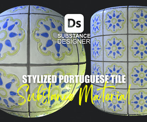 Stylized Portuguese Tiles Material 03