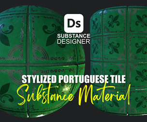 Stylized Portuguese Tiles Material 06