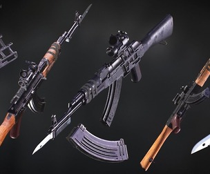 AKM Gun - Rigged