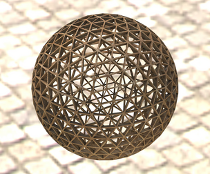Wireframe Shape Frequency Geodesic Sphere