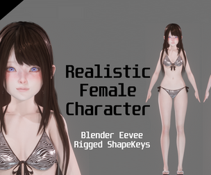Bikini Model - Realistic Female Character Blender
