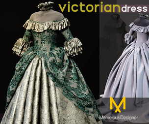 Victorian dress - Marvelous designer -VOL03