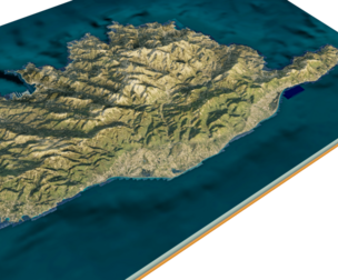 Corsica Island full 3d model terrain