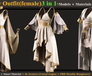 3 in 1 Fantasy Outfits-OFF