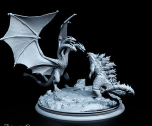 GODZILLA VS KING GHIDORAH - 3D PRINTING
