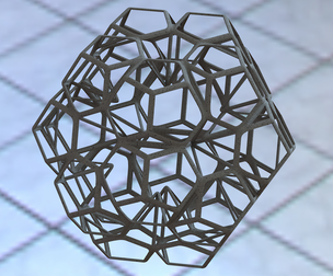 Wireframe Shape Penta Flake Dodecahedron