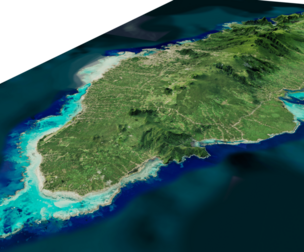 Upolu island samoa full 3d model terrain