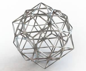 Wireframe Compound of Dodecahedron & Icosahedron