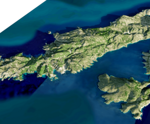 Alonnisos island 3d model terrain