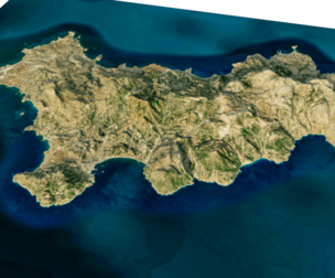 Karpathos Island 3d model terrain