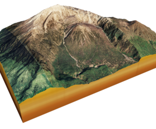 Mount Meru 3d terrain