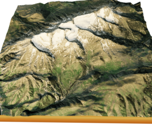 Mount Timpanogo,  Wasatch Mountains 3d terrain
