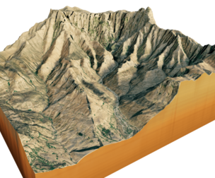 Tugela Falls 3d model terrain