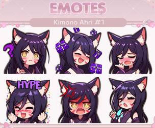 League of Legends Ahri Twitch Emotes Pack #1