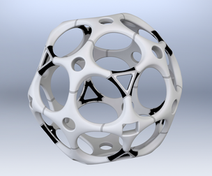 Wireframe Shape Geometric Holes Pattern Ball