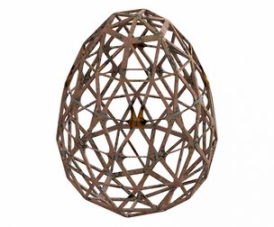 Wireframe Shape Geometric Egg
