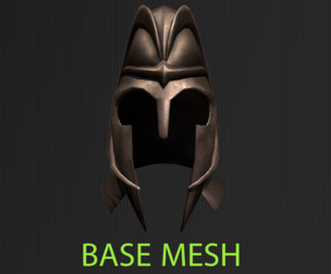 Helmet armor base mesh