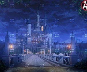 [2D Background] Castle_night - "Fantasy06"