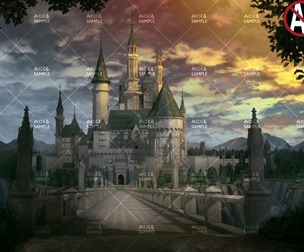 [2D Background] Castle_cloudy - "Fantasy06"