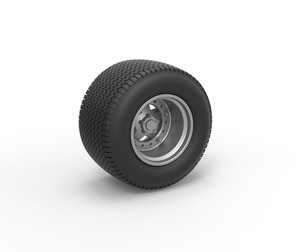 Rear Wheel of NE Dirt Modified stock car 1:25