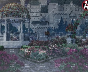 [2D Background] Rose garden_rainy - "Fantasy06"