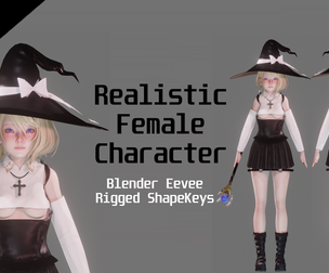 Magician - Realistic Female Character - Blender