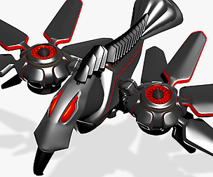 Animated Robot Bird 3D Model