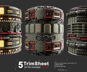 Sci fi Industrial Trimsheet Vol 1