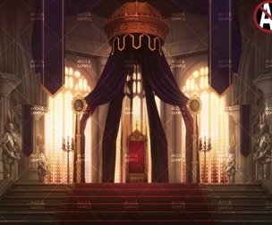[2D Background] Throne_evening - "Fantasy06"