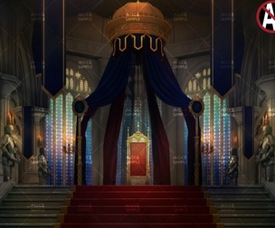 [2D Background] Throne_night - "Fantasy06"