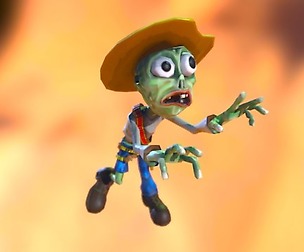 Toon Cowboy Zombie Character