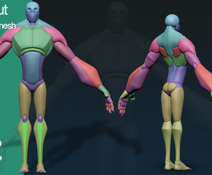 stylized anatomy Basemesh blockout 004