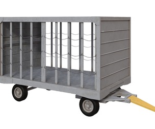 Airport Closed Baggage Trailer