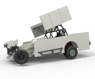 NE Outlaw Dirt Modified stock car V2 turning 1:25