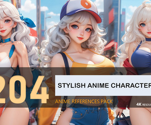 Stylish anime characters